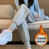Pantalones deportivos de comercio exterior para mujer, nuevos pantalones harén pequeños americanos de otoño, pantalones deportivos holgados informales de cintura alta con cordones en los tobillos