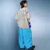 Conjunto de Fantasia de Performance Stage Loose Type Tendência Cool Hip Hop Dança de Rua Estilo Hip Hop Moda Dopamina Colorida