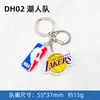Chaveiro NBA Lakers 76ers Bulls Clippers logo da equipe de basquete chaveiro de acrílico atacado pingente de mochila