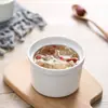 Suprimentos de Hotel Cerâmica 4 polegadas Caneca para Ensopado Caneca para Sopa de Pepino do Mar Louça de Porcelana para Cozinha Logotipo Impresso Presente Corporativo