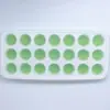 Venta al por mayor de fábrica molde de silicona redondo para cubitos de hielo de 21 cavidades con tapa fondo suave molde para cubitos de hielo molde para helado casero fácil de desmoldar
