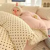 Conjunto de Roupa de Cama Desenho Animado Primavera 2026 Conjunto de Quatro Peças Estilo Fresco Lençol Capa de Edredom Roupa de Cama Nantong Conjunto de Três Peças para Dormitório 4