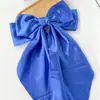 Pinza para el pelo con lazo de satén popular transfronterizo, pinza de resorte grande, color sólido, para la parte posterior de la cabeza, accesorios para el cabello para mujer