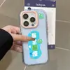 Funda de Teléfono Móvil con Soporte Wave Jelly Dos en Uno Nueva Adecuada para Iphone16 Marco Transparente de Colores Caseti