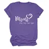 Amazon Ebay Estación Independiente Camiseta Cómoda y Versátil para Mujer Mimi Pray Hug Love Cuello Redondo Manga Corta