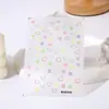 Manicure rosa adesivos japoneses adesivos de unha macaron estrela de amor adesivos irregulares série pintada