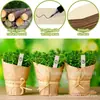 Señales de Jardinería de Madera, Etiquetas para Flores, Etiquetas DIY en Blanco Escribibles en Varias Formas, Etiquetas de Nombres