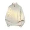 Novedad Otoño 2026 Suéter de Cuello Alto Estilo Callejero Americano Cuello Alto Media Cremallera Suéter de Moda Versátil para Hombre