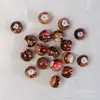 Patrón de remolino de cuentas de imitación de mármol transfronterizo cuentas sueltas agujero recto cuentas redondas cuentas con patrón floral hechos a mano DIY accesorios para pulseras de ropa