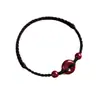 Pulsera de Cuerda Tejida a Mano con Hebilla de Seguridad de Cinabrio para el Año Zodiacal de la Mujer Pulsera Trenzada de Cuerda Roja Natural Nueva Chinoiserie Chinoiserie para Mujer