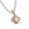 Accesorios DIY Plata de Ley S925 Estilo Nuevo Elegante Colgante de Perla Cierre Abrible Montura de Plata 6-8mm