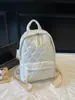 Mochila de Algodón de Gran Capacidad para Mujer 2025 Nuevo Estilo Simple Moda Casual Bolso Escolar Mochila Popular de Estilo Nicho