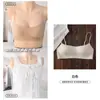 Venta Caliente Sujetador Invisible de Espalda Cruzada para Mujer, Escote Bajo, Base Líquida, Ropa Interior sin Costuras, para Pecho Pequeño, Levanta y Junta los Lados, Tirantes Finos