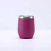 Exclusivo Transfronterizo para Exportación Vaso Termo Tipo Cáscara de Huevo Wwig Acero Inoxidable 304 Vaso para Vino Tinto 12oz Vaso Tipo Huevo de Plástico Rociado Venta al por Mayor