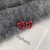 Pendientes de amor rojo simple de principios de otoño muestran temperamento blanco diseño minoritario de alta gama pendientes dulces combinables pendientes mujer