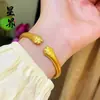 Tienda de Oro Mismo Estilo Oro de Arena Antigua Anillo Pulsera de Garra de Gato Abierta para Mujeres Alta Retención de Color Linda Mascota Gato Pulsera Al por Mayor