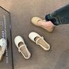 Zapatos Planos Mary Jane para Mujer, Nuevo Estilo Verano 2025 Zapatos sin Cordones, Zapatos de Piel Brisa Suave de Noche para Combinar con Faldas