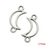 Accesorios de aleación retro DIY 12 conectores colgantes de doble agujero huecos color plata antigua colgante caliente transfronterizo