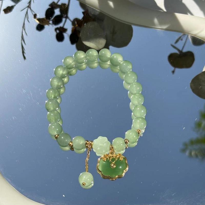 小红书苍兰柠檬碎花手链夏季女高级感小众轻奢义乌小商品手串批发