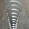 Rima fabricante de cartão 60 76 89 114 único aro sinal de trânsito braçadeira galvanizado a quente cartão de tubo semi-circular