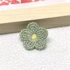 Acessórios de Desenho Animado Fofos Acessórios Flor Adesivos de Tecido Decorativos DIY Tecido Tricotado Adesivos de Tecido Flor de Cinco Pétalas Bicolor Tecido
