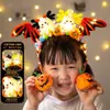 Linterna de calabaza de Halloween, adorno decorativo brillante, accesorio para decoraciones de Halloween, palo retorcido, materiales para manualidades DIY para niños, regalo