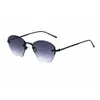 Gafas de sol sin montura poligonales de moda europea y americana 2026, gafas de sol para hombre elegantes y modernas con protección UV, producto transfronterizo