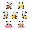 Guofeng Fu Panda Broche de Ano Novo Boa Sorte Cheio de Desenhos Animados Bonitos Tesouro Nacional Animal Emblema Presentes Infantis Acessórios