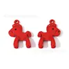 Estéreo Sólido Rojo Año del Caballo Joyería Accesorios Colgante de Aleación DIY Cadena para Teléfono Móvil Llavero Colgante para Pendientes Hecho a Mano