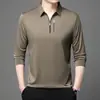 Camiseta con Cremallera Moda Casual Estilo Papá Otoño Manga Larga para Hombre Dropshipping Primavera 2026