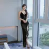 Vestido de Discoteca, Vestido de Noche de Alta Gama, Vestido Largo Sexy Nuevo, Ropa de Trabajo para Técnico de Masaje Sauna y Baño de Pies