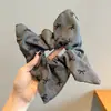 Goma de pelo scrunchie grande estilo coreano para el uso diario, suave y dulce, banda elástica para coleta baja de tela coreana