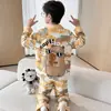 Pijama para niño primavera y otoño 2026 modelo nuevo, algodón puro, conjunto fino de manga larga para niños, niños y adolescentes, nueva colección de otoño