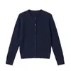 Cardigan de Lã com Trança Vintage para Mulheres, Novo Casaco Suéter de Gola Redonda e Manga Longa Outono 2026, Top Versátil Emagrecedor