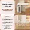 Mesa de comedor plegable para casas pequeñas, ahorra espacio, mesa de comedor ultradelgada con taburetes y sillas escamoteables, mesa de comedor rectangular móvil