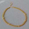 Otoño e Invierno nuevo nicho personalidad retro latón chapado en oro cadena cubana circón diamante brillante estilo de tirar a la moda estilo frío collar