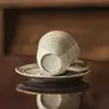 Taza de cerámica de alto valor estético personalizada para el hogar, taza diaria para beber, taza de café vintage francesa, juego de taza y platillo para el té de la tarde