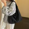 Bolsa de Lona Leve Simples Feminina 2026 Nova Outono Estilo Coreano Bolsa Tote de Grande Capacidade Bolsa Transversal Casual Versátil