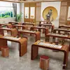 Escritorio de Caligrafía Antiguo Mesa Escritorio Estilo Chino para Pintura y Caligrafía Práctica de Pincel Clase de Entrenamiento Escritorio Sinología Mesa de Ceremonia de Té Go