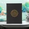 Capas de certificado de couro de alta qualidade para atacado com estampagem em ouro para avaliação de caligrafia pessoal e certificados de coleção