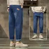 Jeans Wide Leg Masculino Primavera e Outono 2026, Calças Harem Retro Americanas, Calças Longas Soltas de Corte Reto Tendência para Moda Plus Size