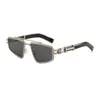 Gafas Kedun Doble Puente Metal Retro Gafas de Sol Punk de Gama Alta Gafas de Sol Versátiles de Moda para Fotografía Callejera