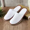 Zapatillas Desechables de Coral Fleece para Hotel Estrella, Casa de Huéspedes, Hotel, Salón de Belleza, Zapatillas Desechables Gruesas Antideslizantes de Lana