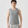 Camiseta Branca Masculina Feita de Tencel Lyocell Puro, Fresca e Esportiva, de Ombros Largos, Sem Mangas, Camiseta de Verão Masculina