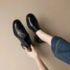 Zapatos de Cuero Estilo Británico Nuevos Otoño 2026, Tacón Medio Simple, Cómodos para Trabajadores de Oficina, Suela Suave, Antideslizantes, Zapatos para Mamá