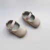 Ins populares zapatos de princesa para bebé niña, zapatos cálidos de algodón con velcro, zapatos de cuero para bebé de primavera, zapatos para niños con suela suave