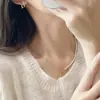 Colar de Pérolas de Milho Retrátil de Luxo Leve para Mulheres 2025 Novo Estilo Quente Corrente para Clavícula Colar Versátil da Moda