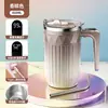 Taza Mezcladora Automática de Nuevo Modelo Transfronteriza con Pantalla Inteligente de Temperatura, Taza de Café Eléctrica con Succión Magnética, Color Degradado, Taza de Agua Portátil para el Hogar