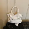 Bolsa Tote Rosa de Alto Padrão Nova para Mulheres 2026, Ombro Único Transversal, Grande Capacidade, Bolsa de Mão Moda Coreana, Simples e Versátil