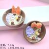 Simulación pintada a mano papas fritas pastel de arándanos resina accesorios de postre crema gel pinza para el cabello decoración DIY